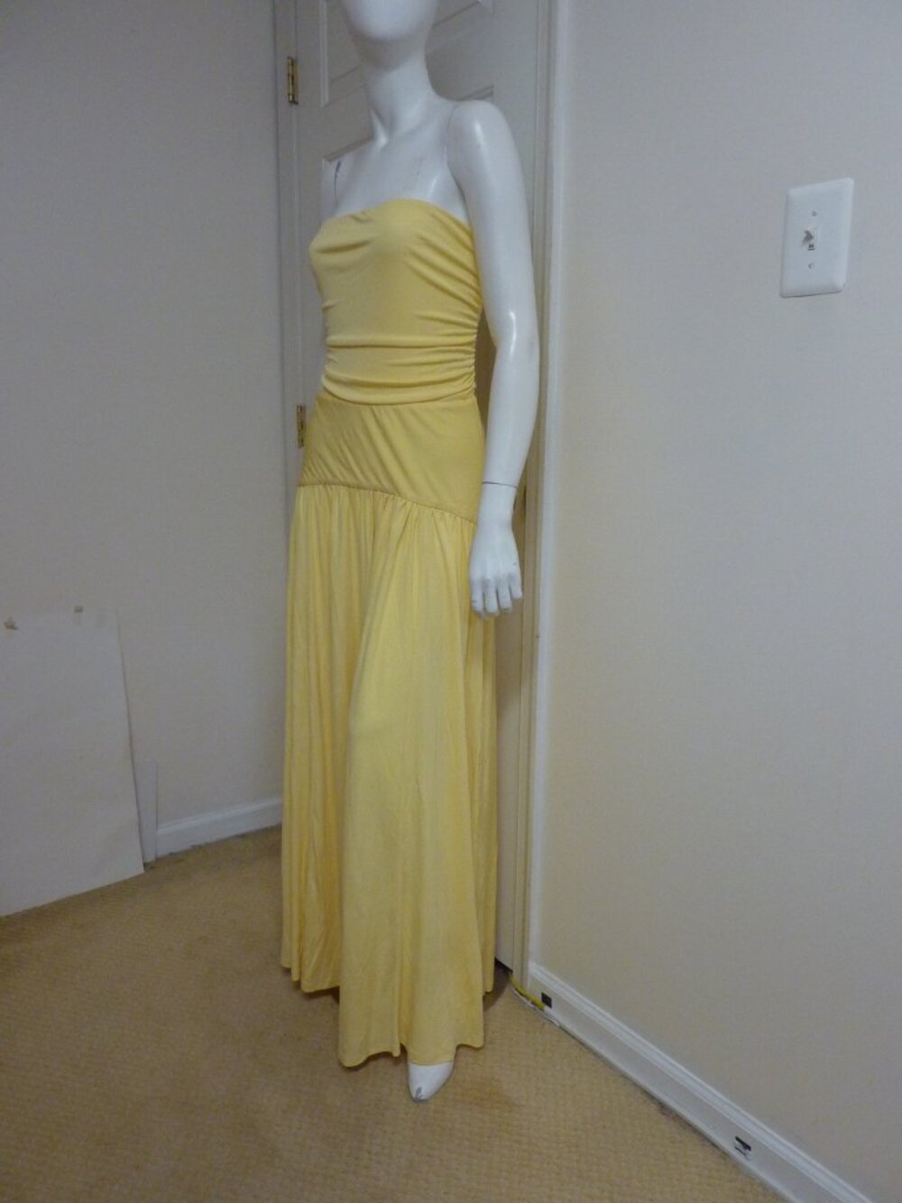 STAUD Strapless Yellow Maxi Dress - Picture 14 of 16
